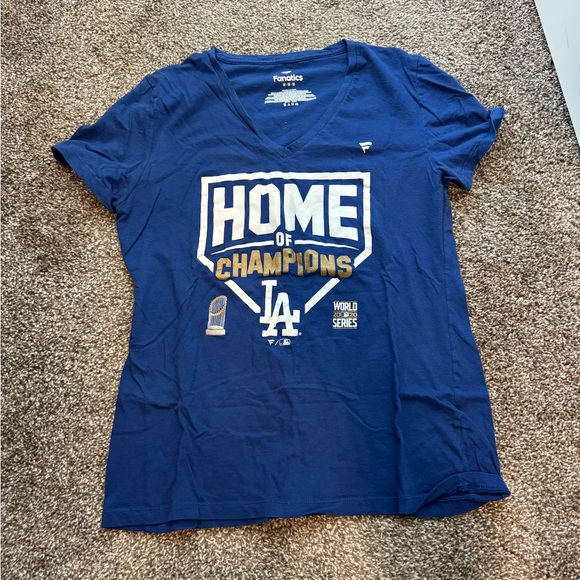 Fanatics Tops - Fanatics Blue V-Neck Graphic T-Shirt